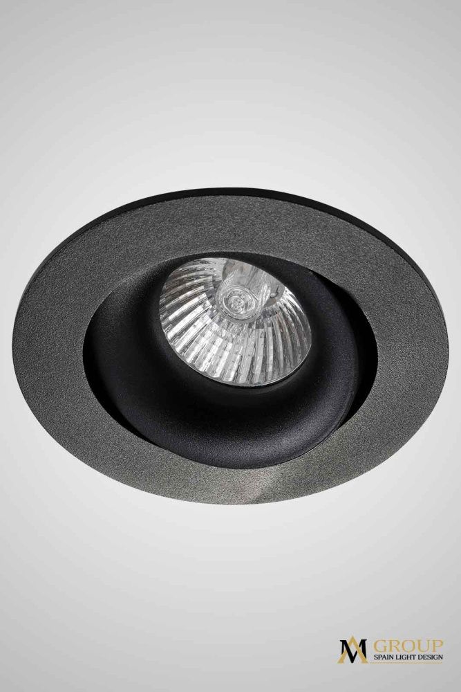 Поворотный встраиваемый точечный светильник AM Group AM130 BK