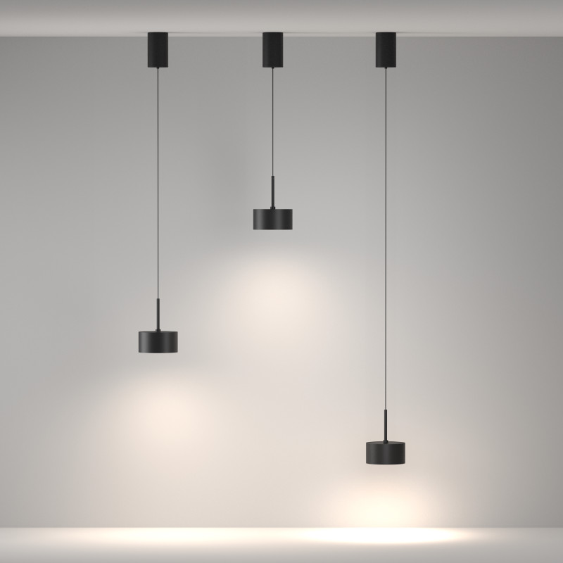 Подвесной светильник 12*12*16,4 см, LED, 12W, 4000К, Maytoni Technical Glare P102PL-12W4K-B черный