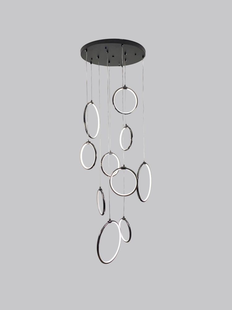 Подвесной светильник SPFD-43635 ЧЕРНЫЙ D500 (d300+d200)/H1500/10/LED/100W 3000-6500K RIIM.OTB