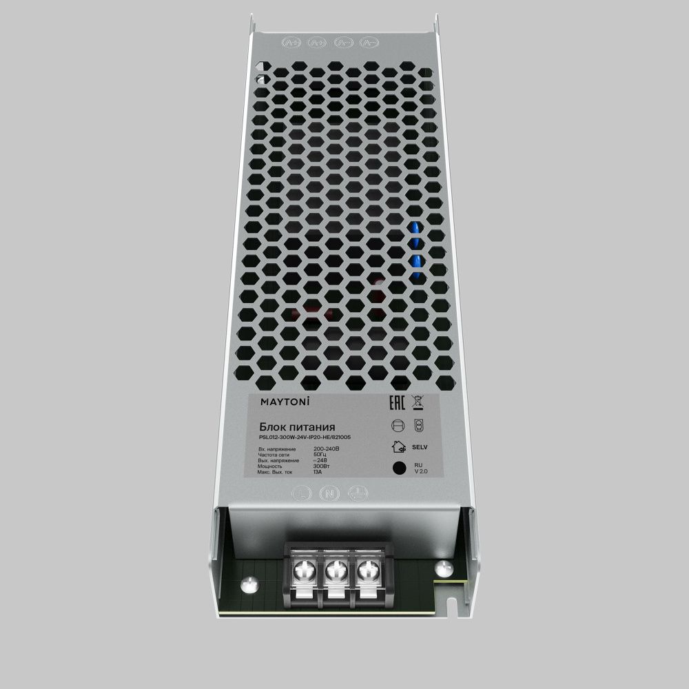 Блок питания 24V, 300W к светодиодной ленте Led Strip 821005 19,8*5,8*-2,8 см, Maytoni 821005, Серый