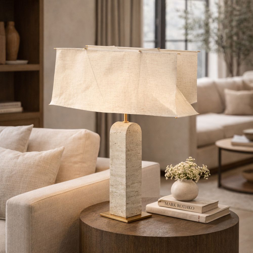 Настольная лампа 53 см, Lussole Woodruff LSP-5007, бежевый