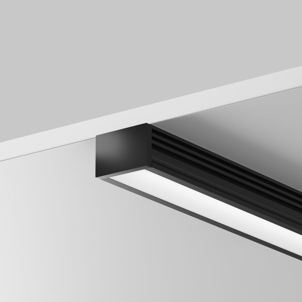 Алюминиевый профиль накладной 16x12 (Черный, 2 м), ALM-005-B-2M 631005, 200*2*1 см, Maytoni  631005, Черный