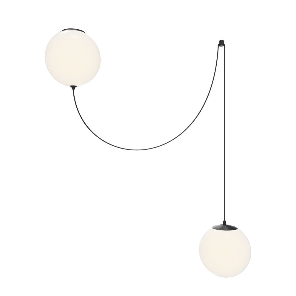 Подвесной светильник 20*60-300 см, *LED*20W, 3000K, Maytoni Twins MOD427PL-L20B3K1, Черный