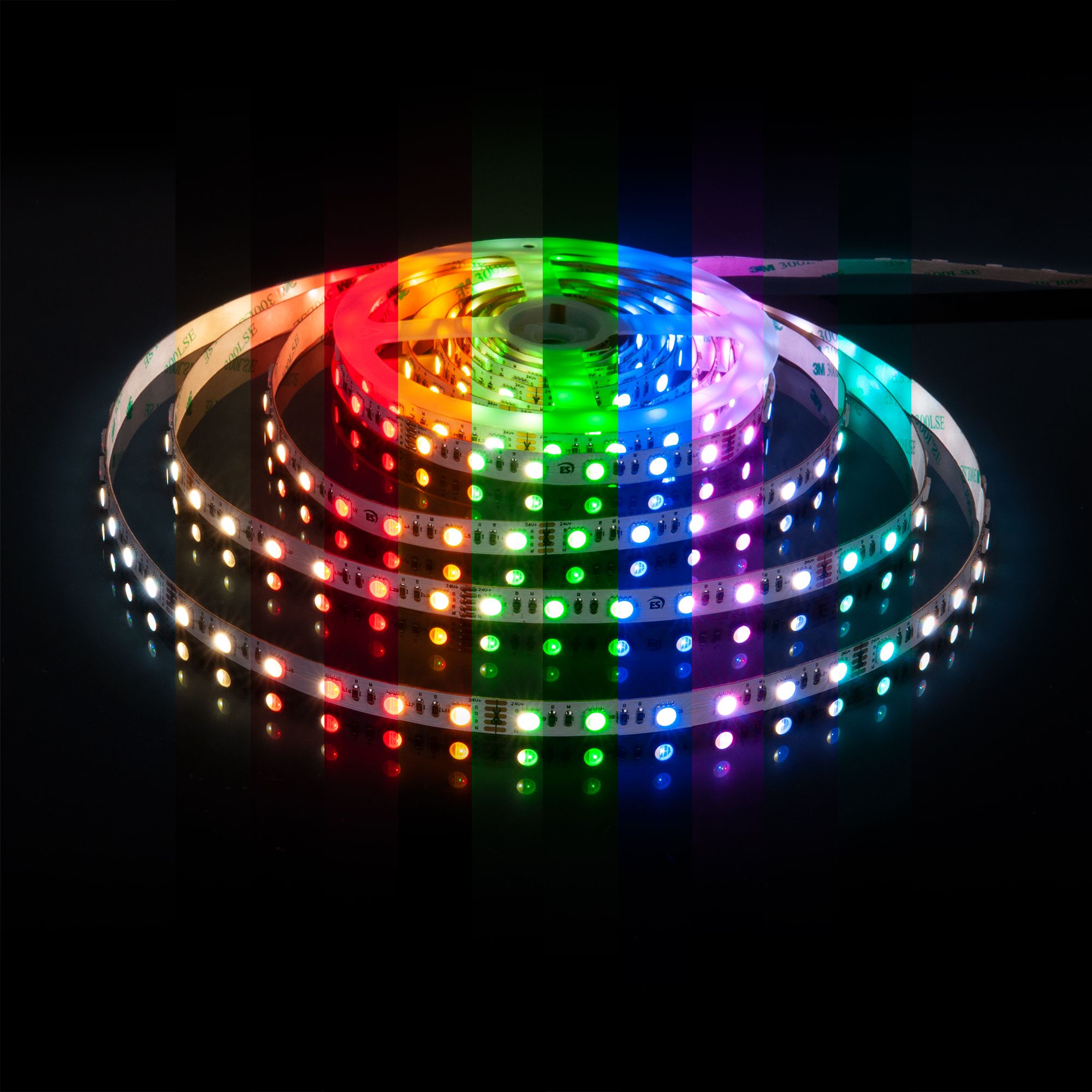 Светодиодная лента Лента светодиодная 24V 24W 60Led 5050 IP20 MIX RGB/дневной белый, 5м Elektrostandard