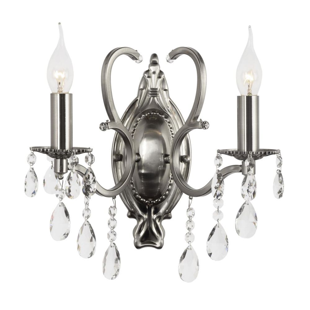 Бра *30*31 см, 2*E14*40W, Arti Lampadari Pisani Nm Pisani E 2.1.2.600 NM, Матовый никель