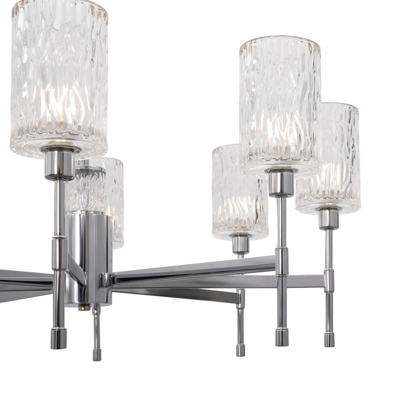 Подвесная люстра Freya Elsa FR5133PL-08CH, диаметр 81 см, хром