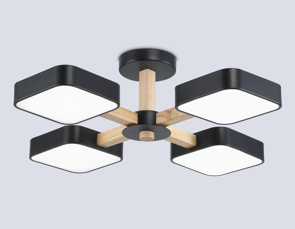 Люстра светодиодная на штанге **16- см, **W, 3000-6000K, Ambrella Light Comfort FL4880, черный, дерево