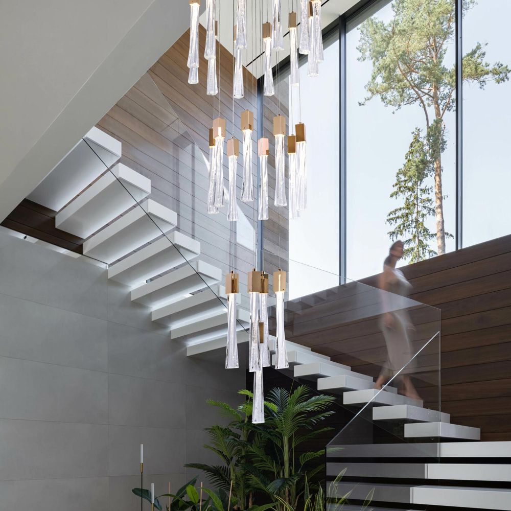 Подвесная люстра 60*300 см, LED 155W 4000K MODELUX ML.89138.25 GD золото