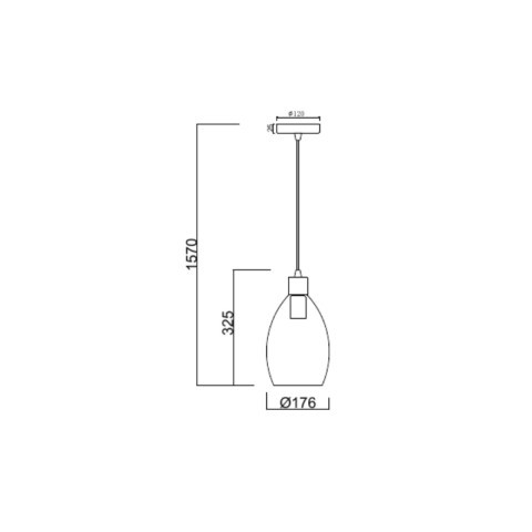 Подвесной светильник  18*157 см, 1*E27 золото Vele Luce Placido VL5055P14