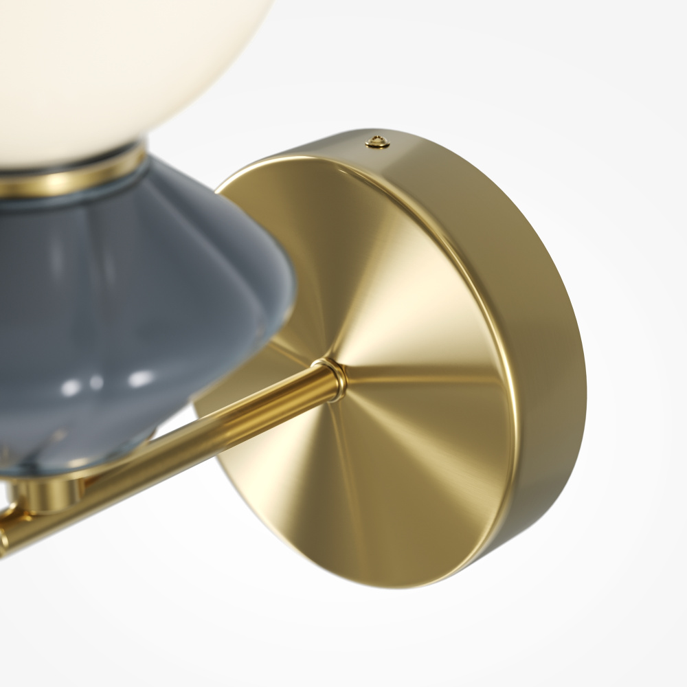 Бра 18,5*12*-27 см, *LED*5W, 3000K Maytoni Brosche MOD362WL-L5GR3K, Латунь