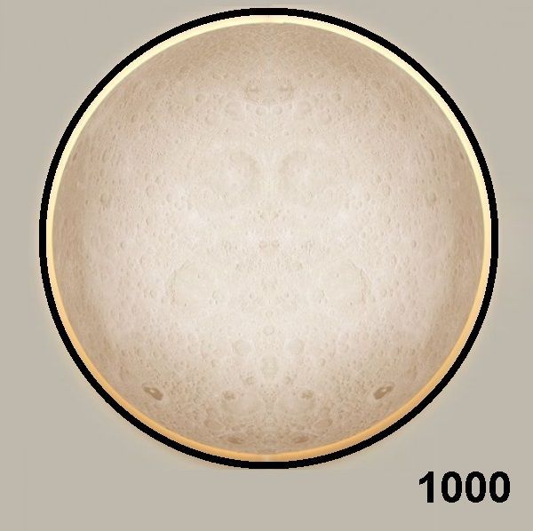 Светильник DZN-15826 ЧЕРНЫЙ D1000/H40/1/LED/38W/4500K COSMOS-MOON 24-03