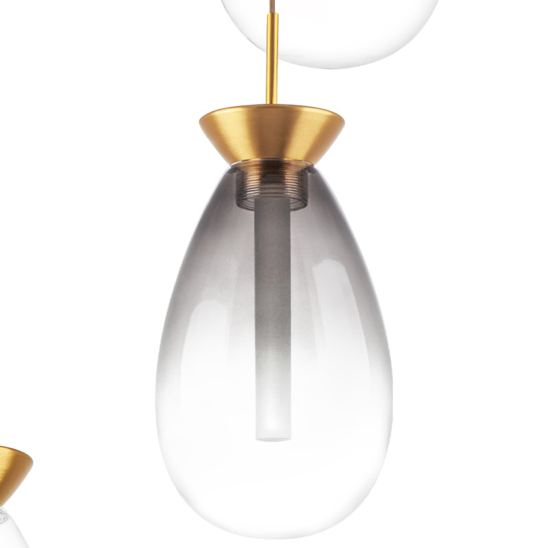 Каскадная люстра 45*150 см, LED, 24W, 3000K Lightstar Colore 805169, золотой