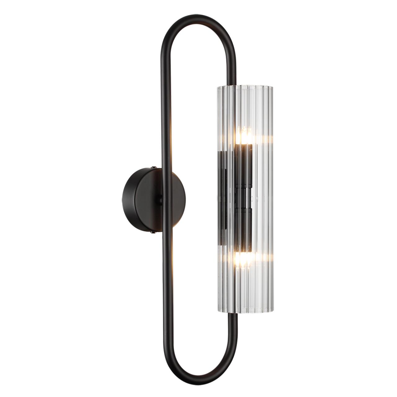 Бра 17,5*40 см, 2*G9 Lumion TORONTO 6561/2W черный, прозрачный