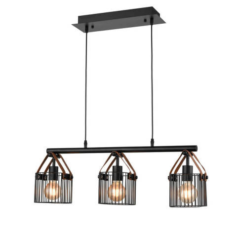 Подвесной светильник 20*75*108 см, 3*E27 черный Vele Luce Drago VL6332P03