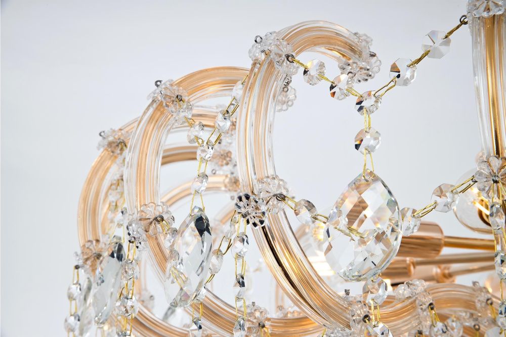 Подвесная люстра 96*96*97 см, Е14 15x40W, Золото, Янтарный MODELUX premium ML.7001.15P