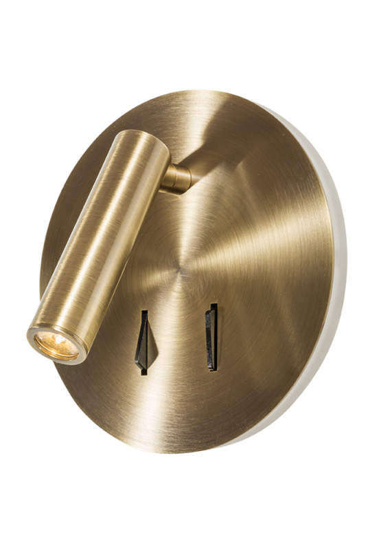 Настенный светильник 15 см, 1*3W/6W/9W, 3000K, Crystal Lux CLT 223W BZ Бронза