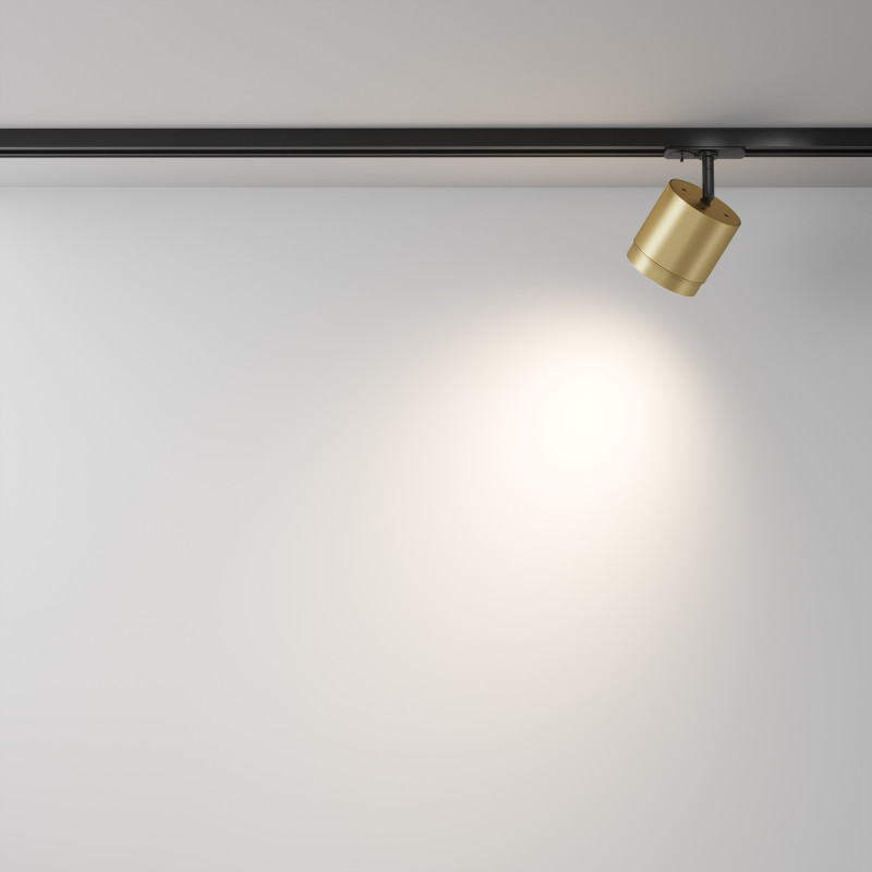 Трековый светильник 8,2*14,8 см, 1 GX53*15W Polar TR088-1-GX53-MG Maytoni Single phase track system Unity, Черный и Матовое золото