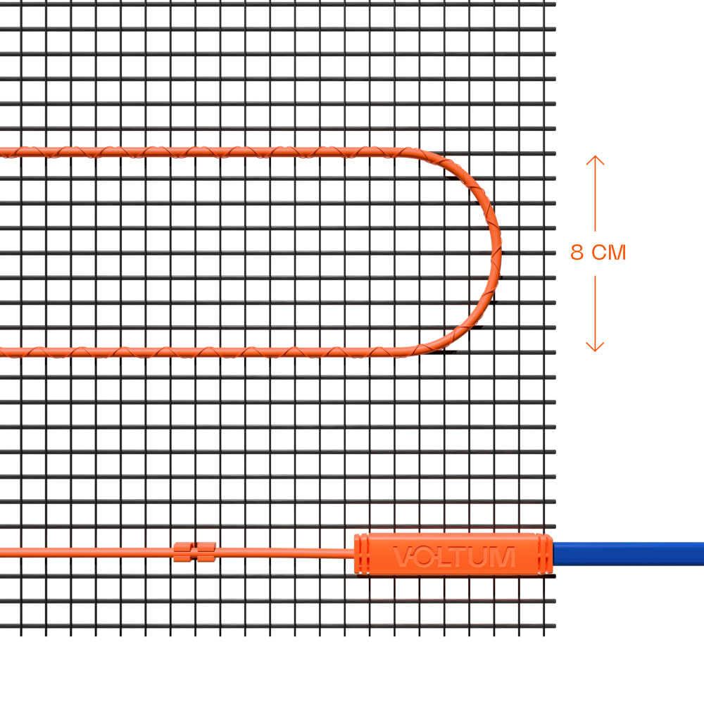 Нагревательный мат VLT01-200-6.0, 6 м2, 200 вт/м Voltum VLT01-200-6.0