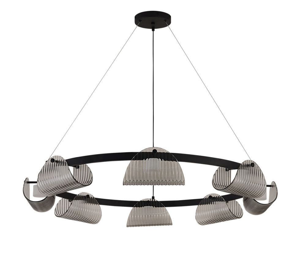 Подвесная люстра 95 см, 48W, 4000K, Kink Light Каспи 08447-8A,19(16), черный