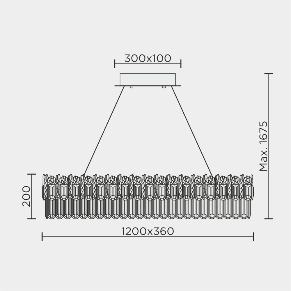 Подвесная люстра MODELUX ML.830.1200 GD