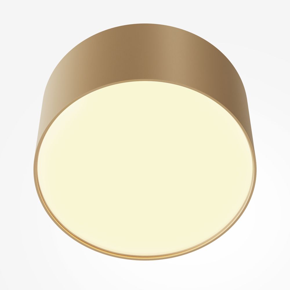 Потолочный светильник 6 см, LED*12W, 2700K, Maytoni Zon 120° C032CL-12W2.7K-RD-MG, Матовое Золото