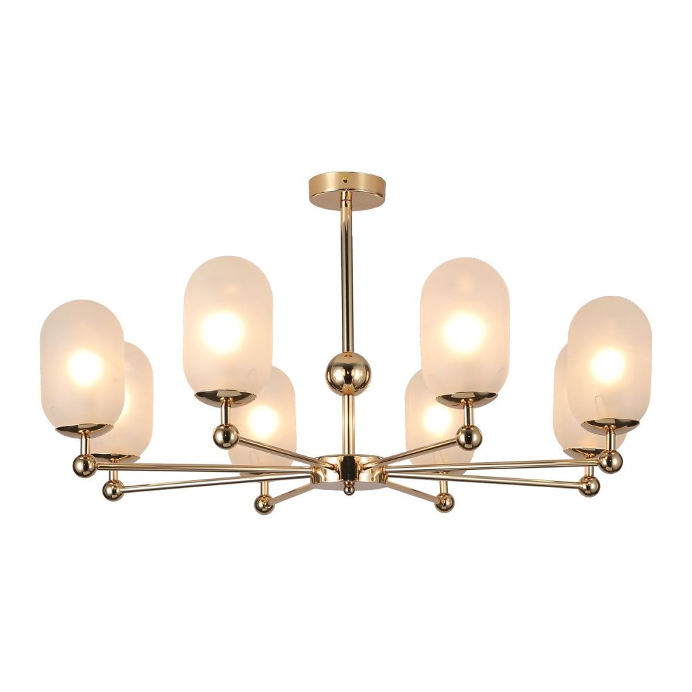 Люстра 80*80*40 см, 8*E14 Gerhort G31008/8GD WT, Золото