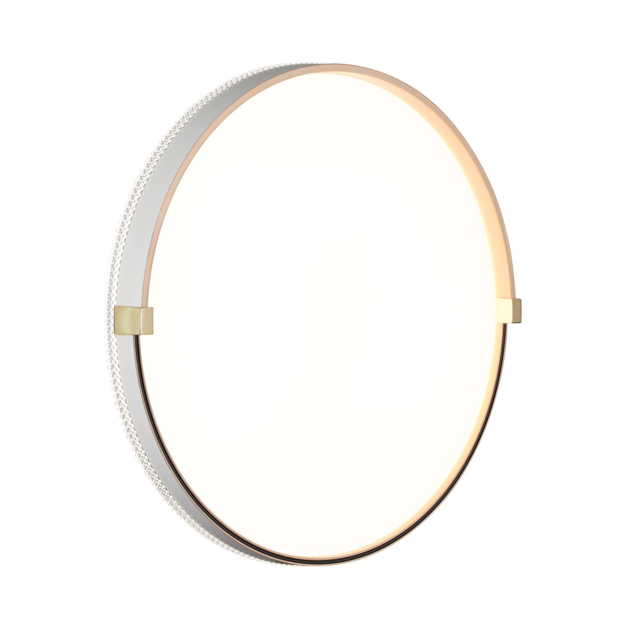 Cветильник 39*8,4 см, LED 48W, 4000 К, IP43, белый/золотой, пластик Sonex Olidi White, 7646/DL