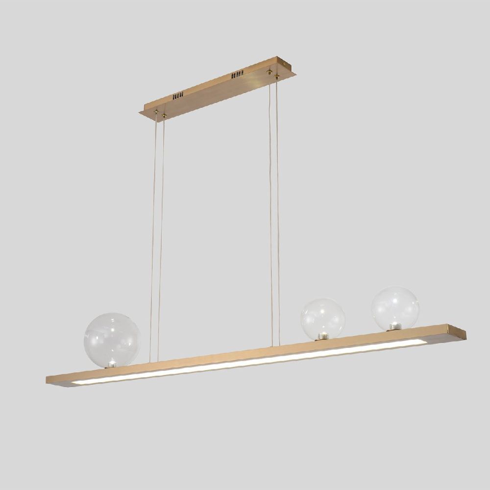 Подвесная люстра 120 см, 29W, 4000K, Crystal Lux AHORA SP1 L1200 BRASS, латунь