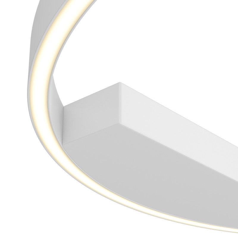 Накладной светильник 60*60*3,5 см, LED, 35W, 3000К-4000К, Maytoni Rim MOD058CL-L35WK белый