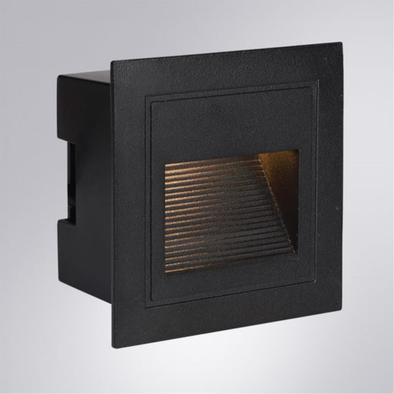 Встраиваемый светильник 8,5*5*8,5 см, 1*LED*5W 4200K Arte Lamp Piazza A7325IN-1BK черный