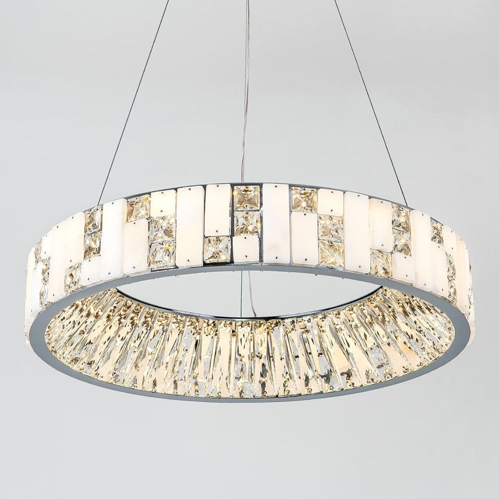 Подвесная люстра 60x50см, LED, 45Вт, 3000 / 5500K, Modelux ML.6988.600P CR Хром