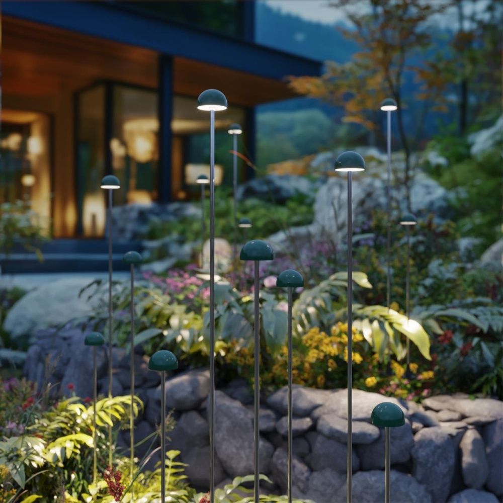 Уличный светильник *4,65*-73 см, 1*LED*4W, 3000K, Odeon Light VERDE 7122/4GLA, темно-зеленый