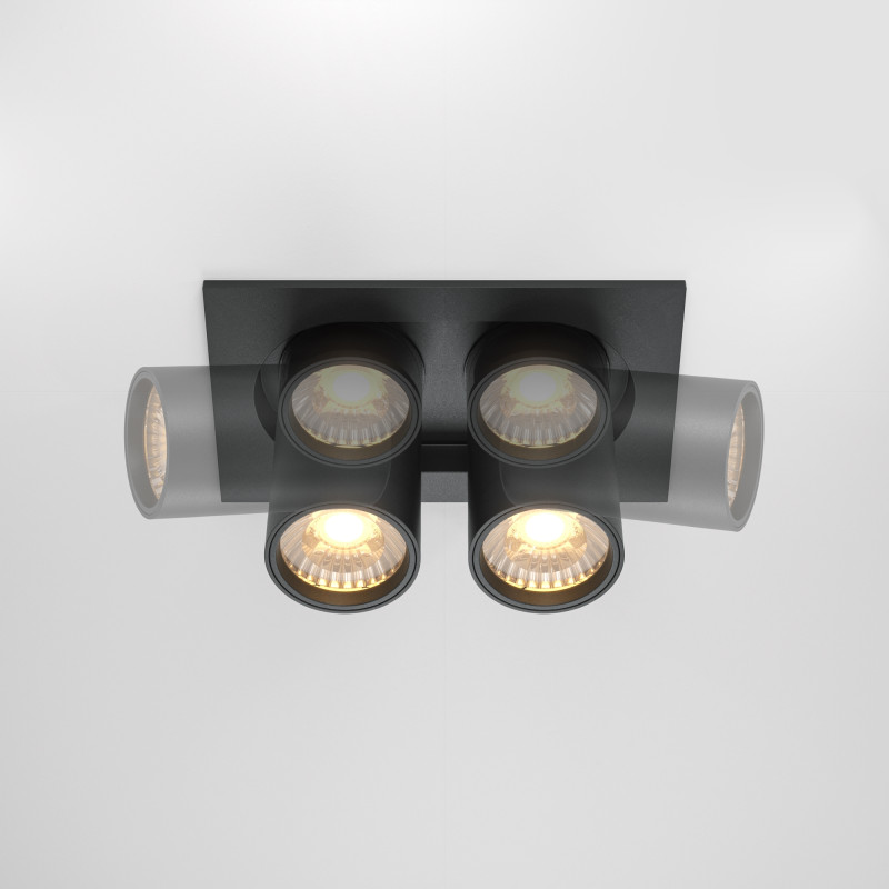 Встраиваемый светильник 15,9*9,5*9,8 см, LED*20W, 3000 К, Hidden DL045-02-10W3K-B Maytoni Downlight, Черный