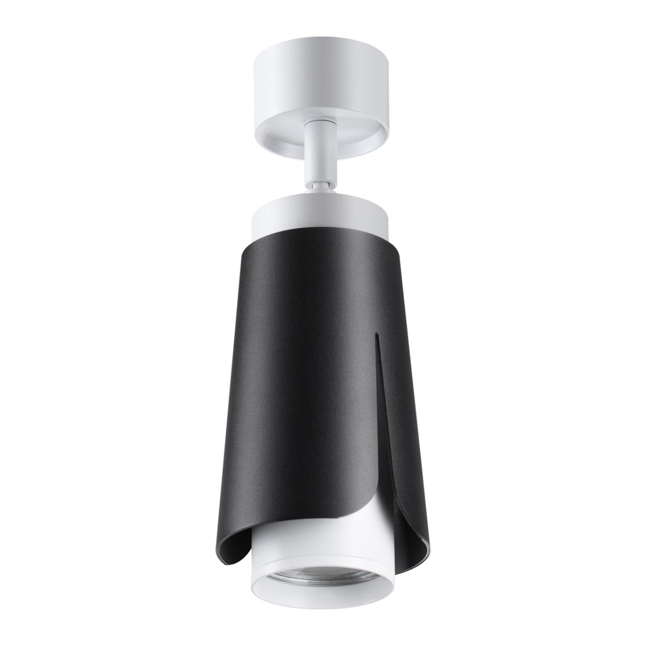 Светильник 8 см, Novotech Tulip 370828, черный-белый