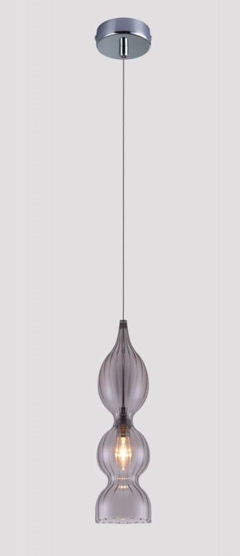 Светильник подвесной 13 см, Crystal Lux IRIS SP1 B SMOKE Хром