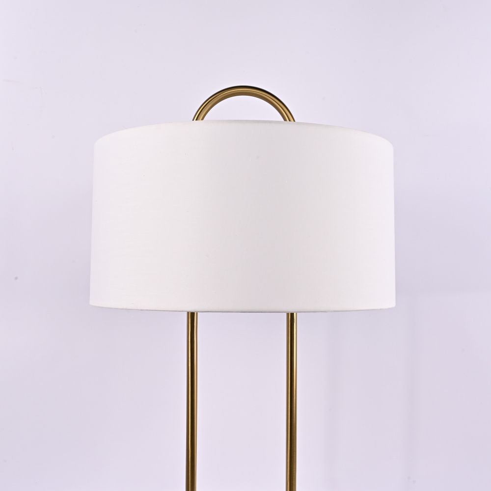 Настольная лампа Marston Table Lamp 43*43*84 см, 2*E14*40W, ImperiumLoft 43.358, Золотистый, Белый