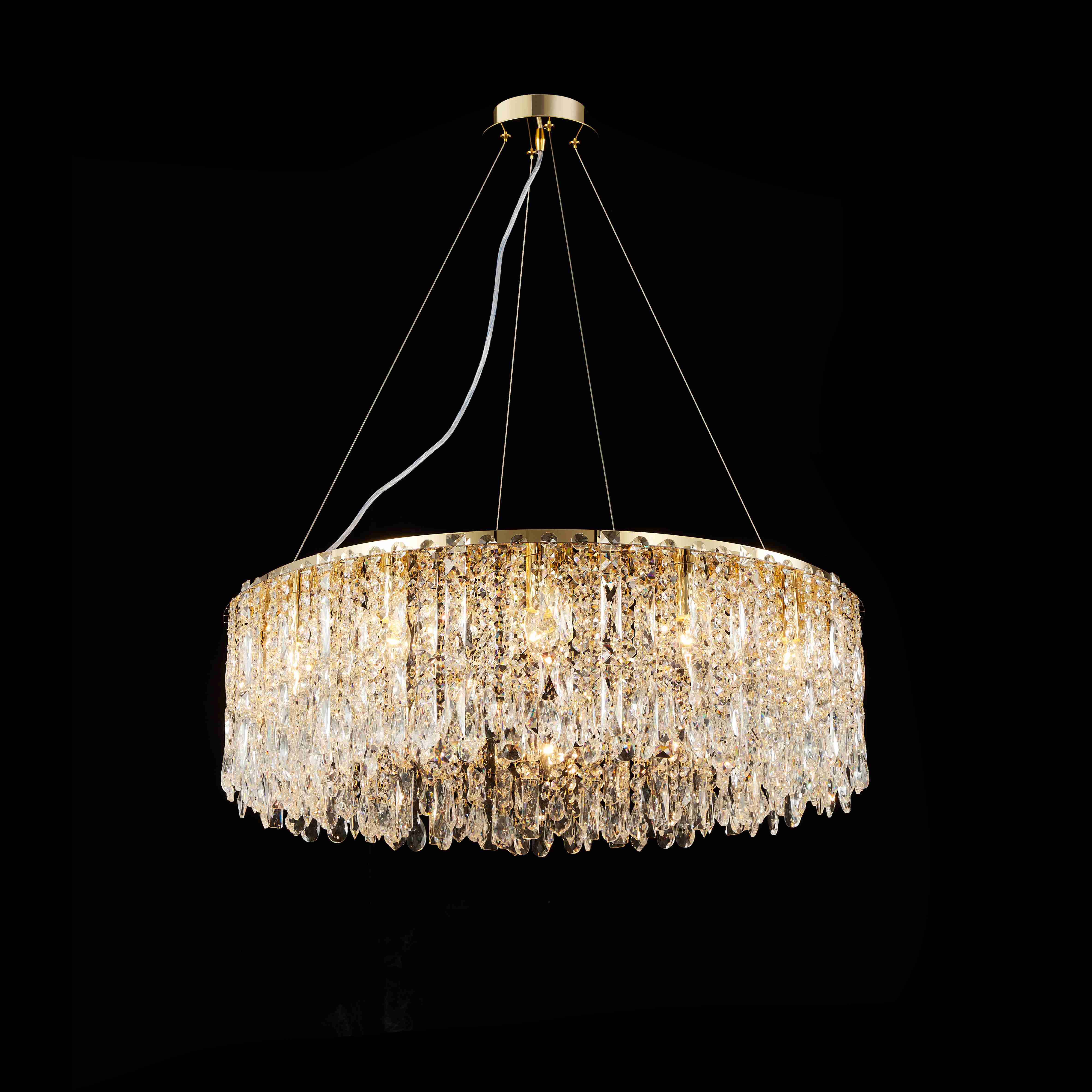 Люстра 800*250, 12*E14, 40W NewRgy Cristallo M30-ф800*H250 H GOLD, H GOLD
