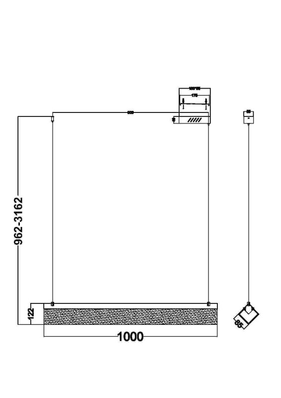 Подвесной светильник 100*8,5*316,2 см, LED, 35W, 3000К, Maytoni Petra MOD250PL-L36BS3K латунный