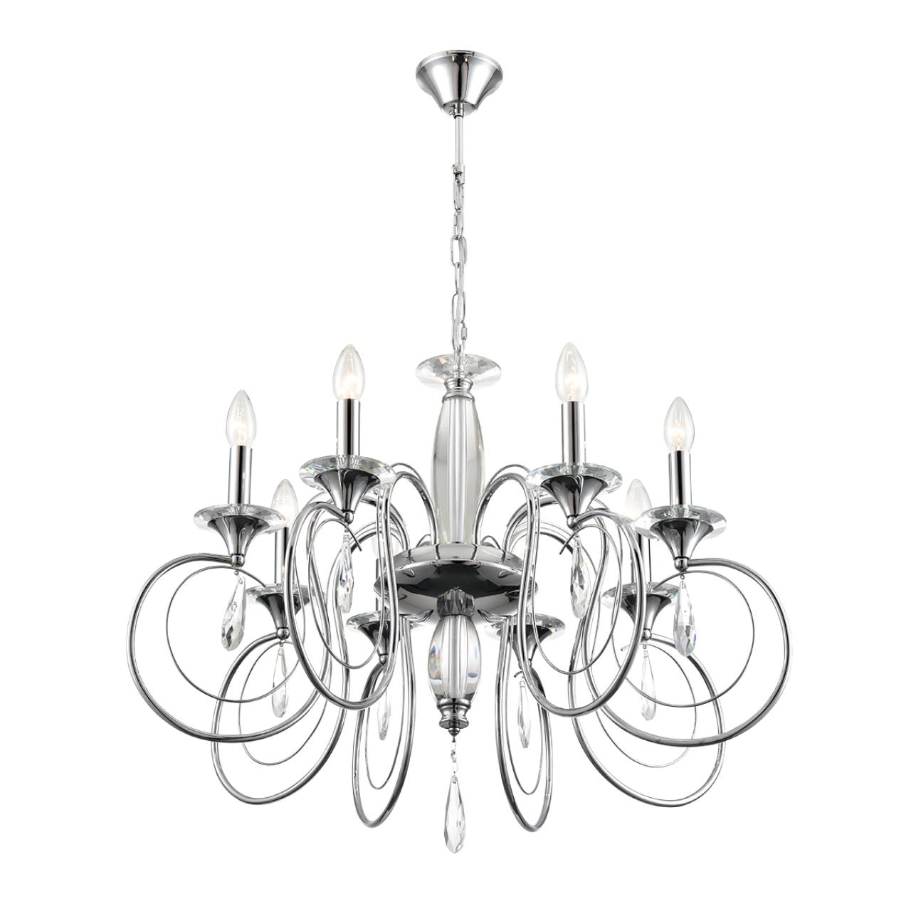Люстра подвесная 87*110 см, 8*E14 Lumion Laoka 8032/8 хром