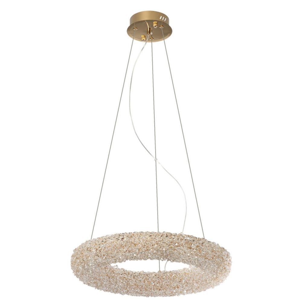 Подвесная люстра 48 см, 45W, 3500K, Citilux Cloudy CL323152, золото
