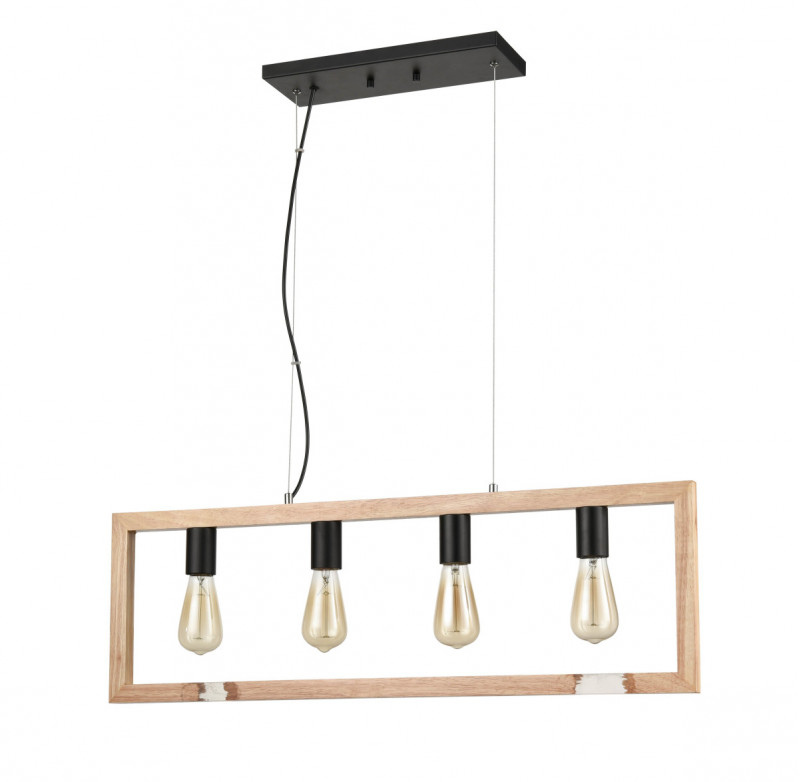 Подвесной светильник 12*85*152 см, 4*E27 черный Vele Luce Copeland VL6222P14