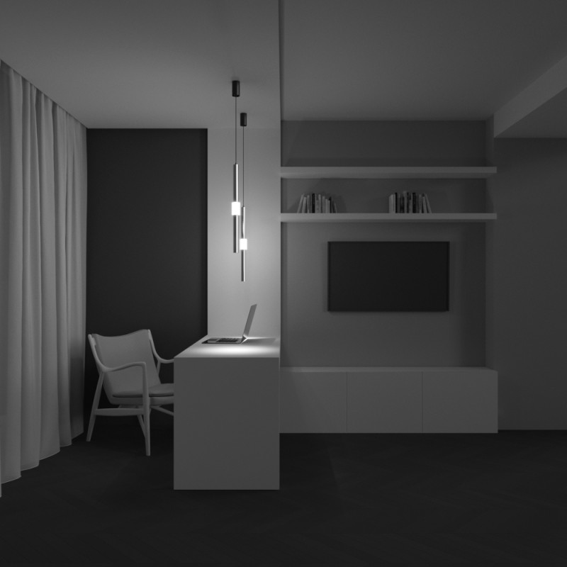 Подвесной светильник 3,5*58 см,  LED, 12W, 3000К, Maytoni Technical Jelly P105PL-12W3K-BS черный