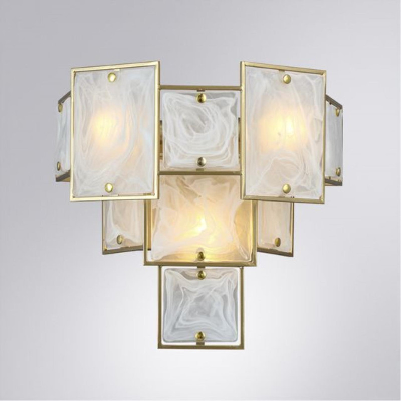 Бра 19*36*34 см, 3 E14*40W,  К, Arte Lamp Theemin A4068AP-3SG, Матовое Золото