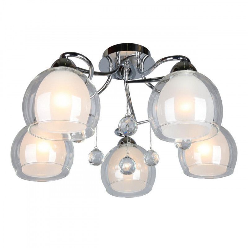 Люстра 66*28 см, 5*E27, 40W, Omnilux Omnilux 547 OML-54707-05, хром