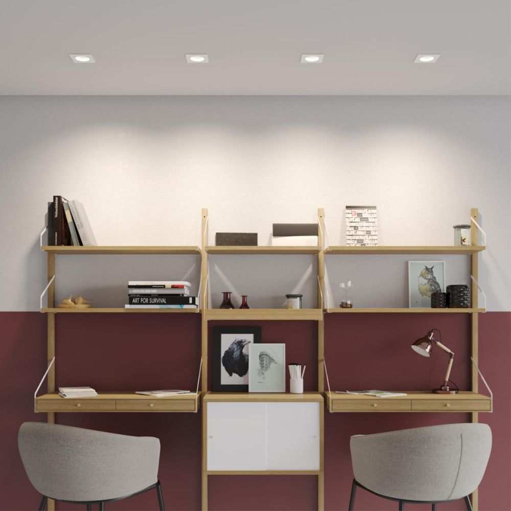 Светильник встраиваемый 9*9*5 см, вр 8,5 см, 1*GU10*50W, Novotech Morus 371001, белый