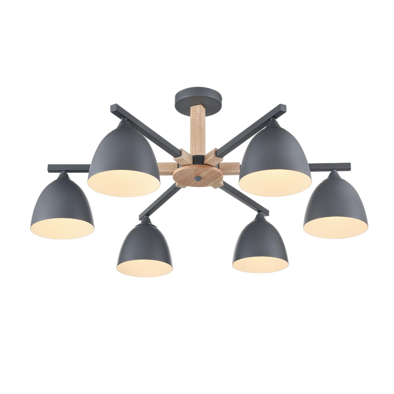Люстра потолочная 79,5*35 см, 6*E27 Lumion COLANGE 8096/6C серый