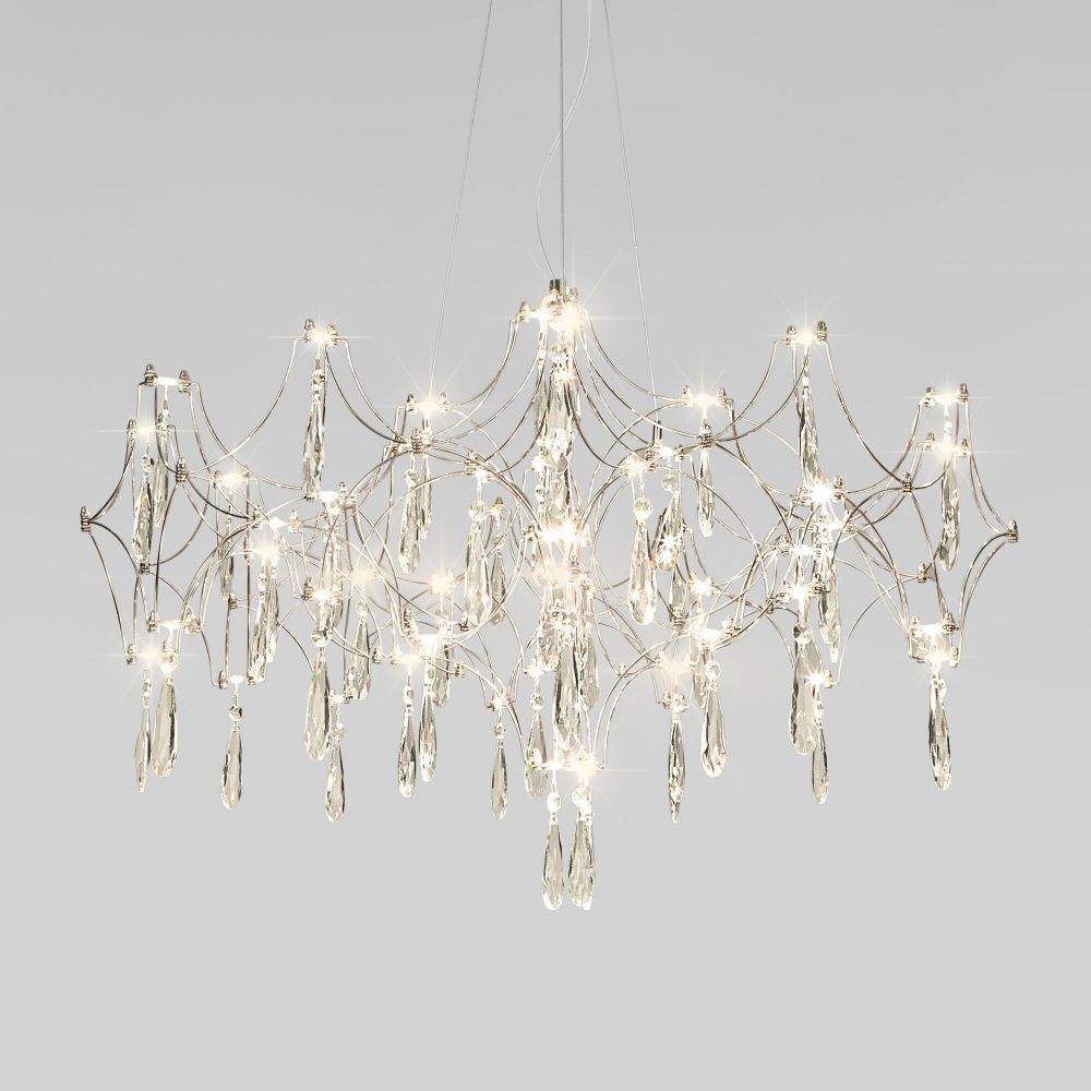 Подвесной светильник 82*82*60-120 см, LED*40W, 4000;3000;6000K, Bogate's Tense 443/1, хром, a069357