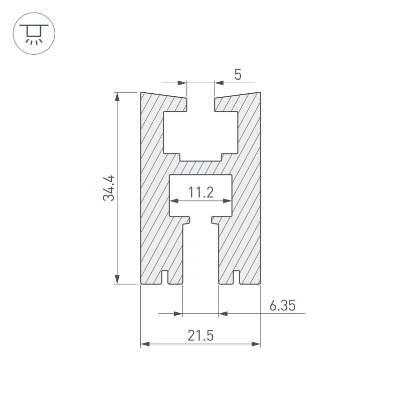 Профиль Arlight 013208 200*2,3*3,45 см. Цена указана за 2 метра. Продается кратно 2 метрам.  экран не требуется