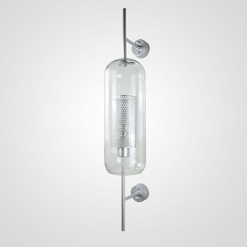Бра CATCH WALL cylinder L78 stell 15*15*78 см, 1*E27*60W, ImperiumLoft CATCHWALL01, Серебристо-серый