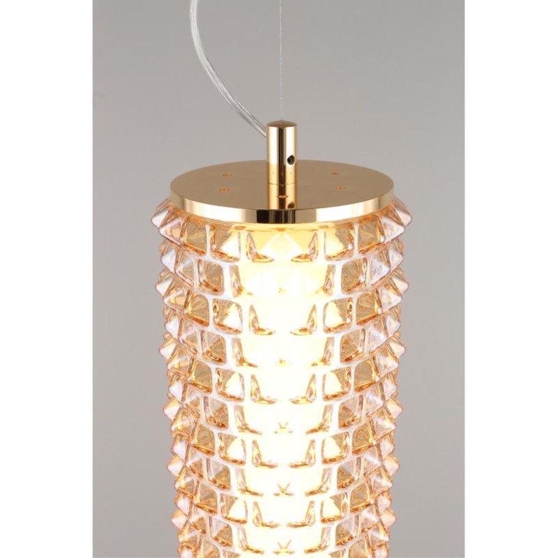 Подвесной светильник 15*105-210 см, 1*LED, 29W, 3000K, Aployt Ozann APL.331.26.29, золотой